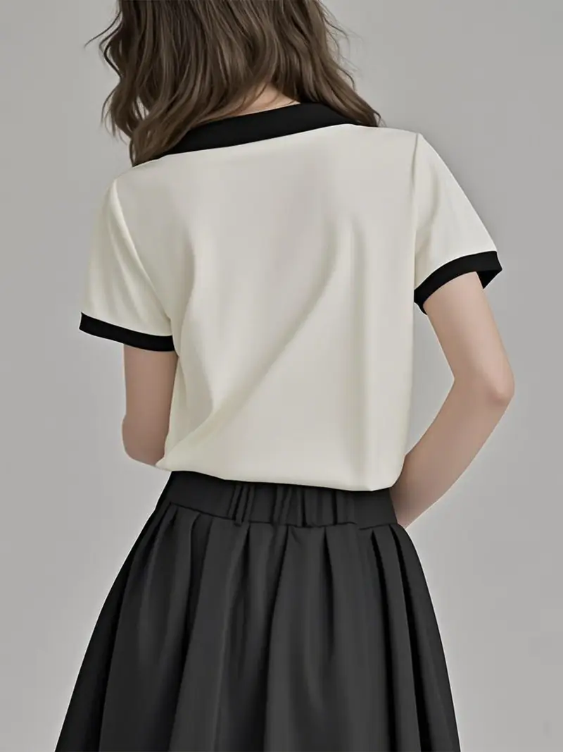 Polo Yaka Dokuma Slim Fit Beyaz T-Shirt