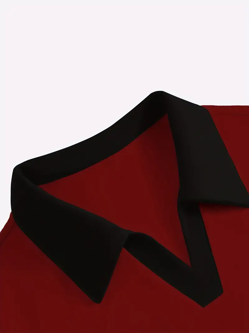 Polo Yaka Dokuma Slim Fit Kırmızı T-Shirt