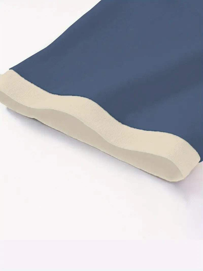 Polo Yaka Dokuma Slim Fit Mavi T-Shirt