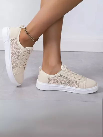 Hakiki Deri Yeni Sezon Bağcıklı Beyaz Kadın Günlük Ayakkabı