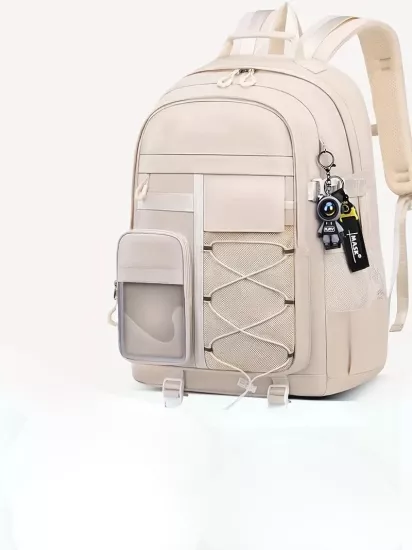 Omurga Korumalı Dayanıklı Geniş Hacimli Fermuar Detaylı Kadın Okul Çantası