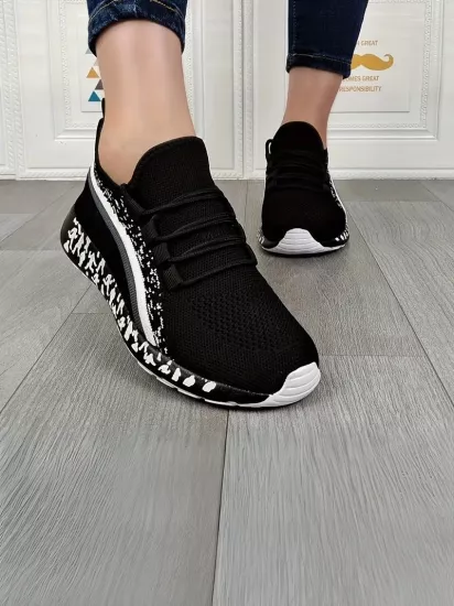 Nefes Alabilen Rahat Hafif Kaymaz Bağcıklı Baskı Tabanlı Şık Kadın Koşu Ayakkabısı