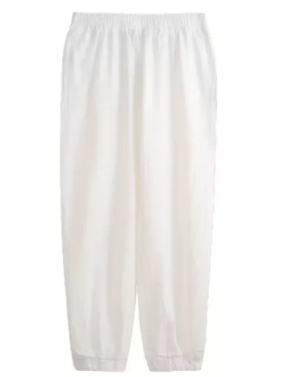 Elastik Beli ile Drawstring, Bol Kesim, Düz Beyaz, Plaj ve Sokak Stili Açık Hava Aktiviteleri için Mükemmel Erkek Eşofman