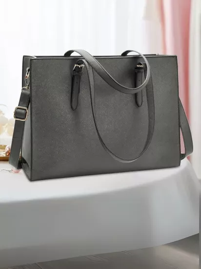 Tablet ve Laptop Bölümlü Ayarlanabilir Omuz Askısı Çoklu Bölmeli Kadın Laptop Çanta