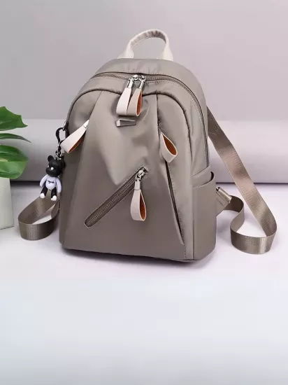 Ayarlanabilir Askılı Fermuarlı Geniş Hacimli Ön Bölme Detaylı Kadın Okul Çantası