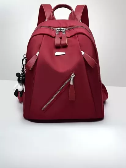 Ayarlanabilir Askılı Fermuarlı Geniş Hacimli Ön Bölme Detaylı Kadın Okul Çantası