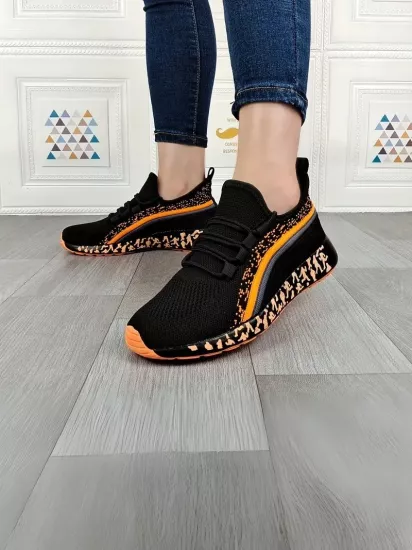 Nefes Alabilen Rahat Hafif Kaymaz Bağcıklı Baskı Tabanlı Şık Kadın Koşu Ayakkabısı