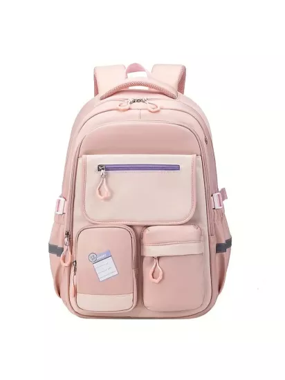 Çok Katmanlı Geniş Kapasiteli Dayanıklı ve Solmaya Karşı Ayarlanabilir Askılı Şık Tasarım Kadın Okul Çantası