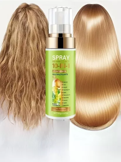 100g Doğal Hacimli Bitki Keratin, Biotin ve Jojoba Yağı ile Kolay Uygulamalı Dökülme Önleyici Saç Bakım Spreyi