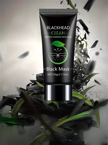 60g Bambu Kömürü Siyah Maske Güçlü Nemlendirme, Derin Temizlik ve Yağ Kontrolü Kolay Silme Yüz Bakımı Maske