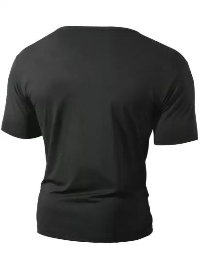 Nefes Alabilen Yuvarlak Yaka Eğlenceli Şık Yazlık Rahat Buzlu Dokulu Bol Kesim Kısa Kollu Erkek Tişört